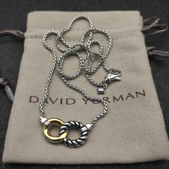None Jewelry - David Yurman Two-Color Horsebit Necklace